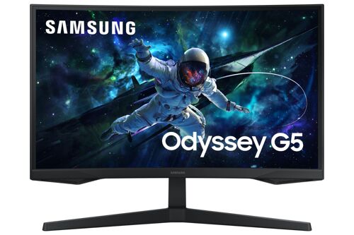 Samsung Odyssey G5 S27CG554EU - G55C Series - Ã©cran LED - jeux - incurvÃ© - 27" - 2560 x 1440 QHD @ 165 Hz - VA - 300 cd/mÂ² - 2500:1 - HDR10 - 1 ms - HDMI, DisplayPort - noir