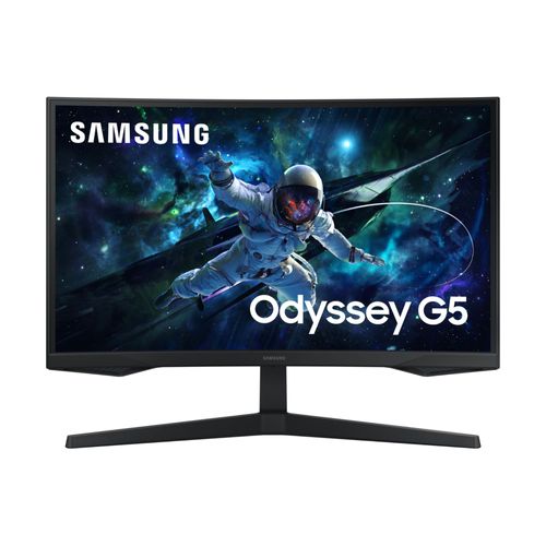 Samsung Odyssey G5 S27CG554EU - G55C Series - écran LED - jeux - incurvé - 27" - 2560 x 1440 QHD @ 165 Hz - VA - 300 cd/m² - 2500:1 - HDR10 - 1 ms - HDMI, DisplayPort - noir
