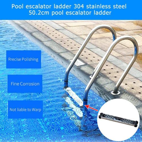 Échelle de piscine en acier inoxydable 304, marches de remplacement antidérapantes, accessoires pratiques (vis incluses)