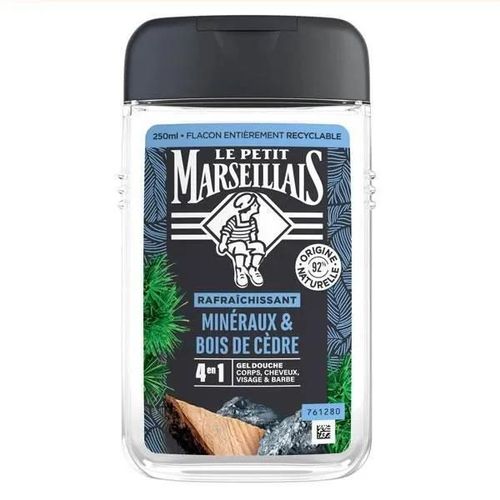 Le Petit Marseillais - Le Petit Marseillais Douche Homme Mineraux&bois De Cedre 250 Ml Gel Douche 250 Ml 