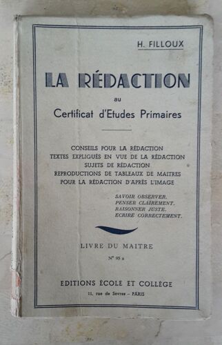 La Redaction Au Certificat D'etudes Primaires