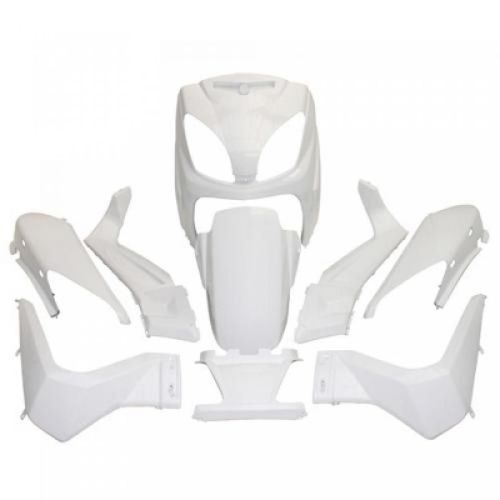 Kit Carénage Pour Scooter Yamaha 125 Xmax 2006 À 2009 10 Pièces Blanc Brillant Neuf