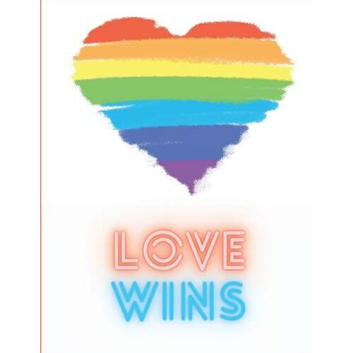 Lgbtqia + Notebook - Love Wins - A Beautiful And Unique Graph Paper Lined Notebook/Journal. Travel Friendly. 200 Pages. 90gsm Paper. A4 Notebook: A4 Squared Paper Notebook. Back To School