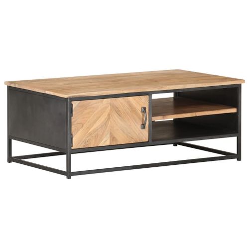 Vidaxl Table Basse 90x50x35 Cm Bois D'acacia Massif