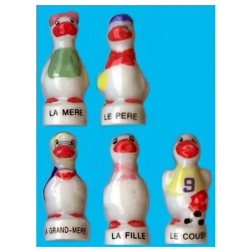 5 Fèves De La Série La Famille Oie (Pasquier, 2004)