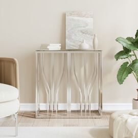 Vidaxl Table Console 70x30x70 Cm Acier Inoxydable Et Verre