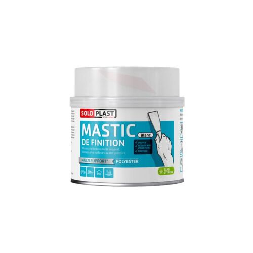 Mastic de finition blanc SOLOPLAST 435g avec durcisseur