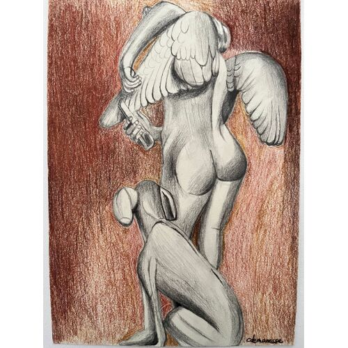 Pastel Huilé Original Portrait 2