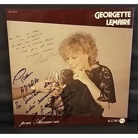 Pour Aznavour-(Album Black Vinyl)&(Getefold Sleeve)(Dédicacé Par G.Lemaire)(Original)(France).