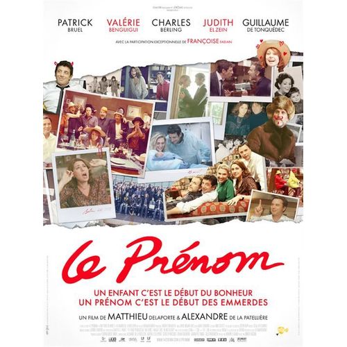 Le Prénom - Véritable Affiche De Cinéma Pliée- Format 40x60 Cm- De Alexandre De La Patellière, Matthieu Delaporte Avec Patrick Bruel, Valérie Benguigui, Charles Berling, Françoise Fabian - 2012