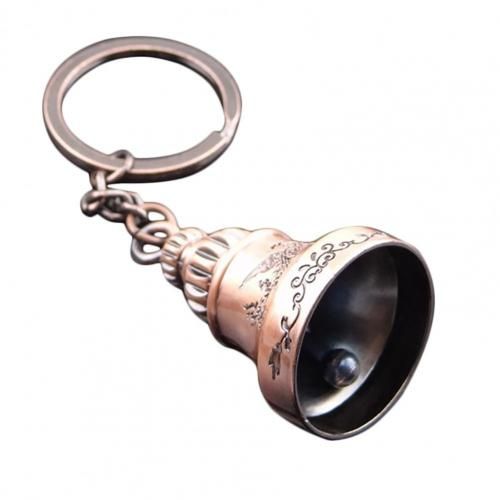 Porte-Clés En Bronze Rouge Avec Cloche Délicate, Porte-Chaîne, Pendentif De Clé Léger, Ne Se Décolore Pas Pour Sac À Dos