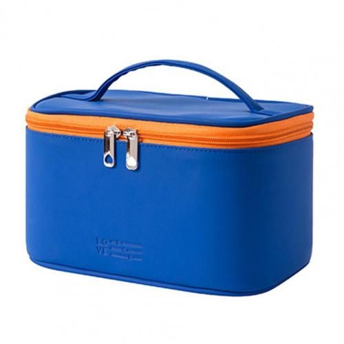 Sac de maquillage avec poignée, sac de voyage Portable en Faux cuir, sacs de rangement polyvalents pour sortie, vente en gros