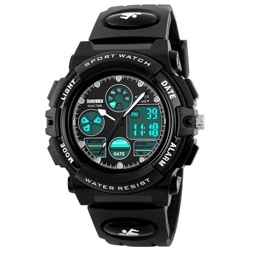 Montre Enfant Garçon Adolescent Digitale Outdoor Sport Multifonction Étanche Led Lumière Alarme Calendrier Date Avec Bande De Silicone