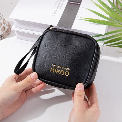 Pochette en cuir PU pour serviettes hygiéniques, sac de rangement Portable pour serviettes hygiéniques, maquillage, rouge à lèvres, clés, écouteurs, câbles de données, organisateur de voyage