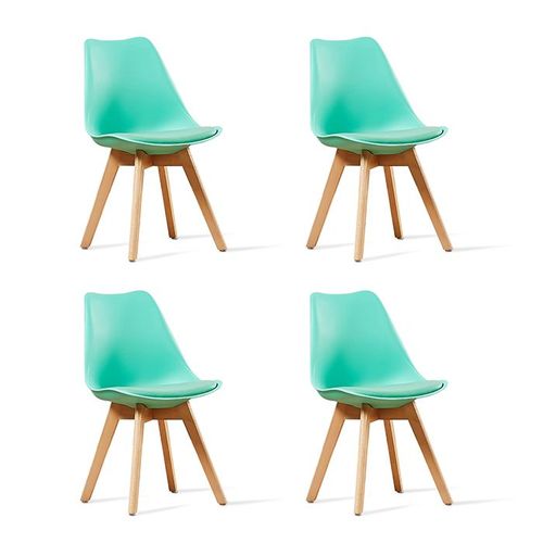 Lot De 4 Chaises Scandinaves Vertes - Bjorn