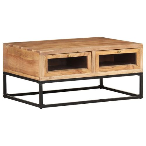Vidaxl Table Basse 90x60x40 Cm Bois D'acacia Massif