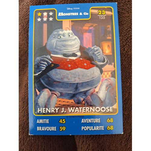 Carte Henry J. Waternoose - Monstres & Cie - Heros Disney Pixar Auchan Numero 23/135