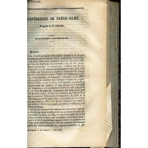 Conferences De Notre-Dame - 4e Conferencele Temple / Nécessité D'une Religion Revelée.