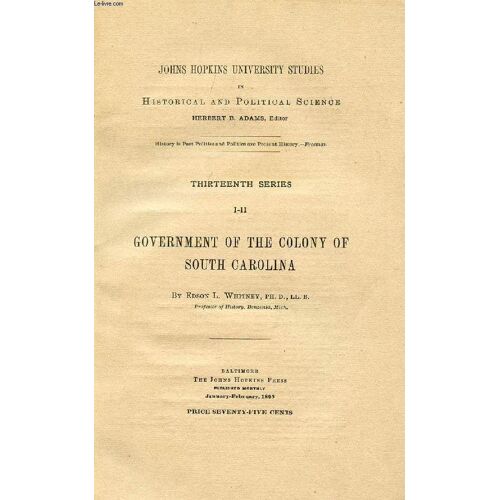 Government Of The Colony Of South Carolina