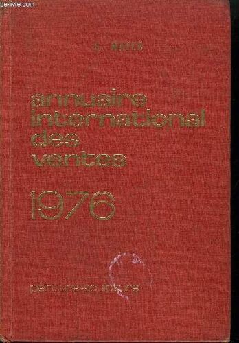 Annuaire International Des Ventes 1976 - Peinture-Sculpture 1er Janvier - 31 Decembre 1975