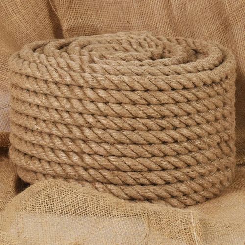 vidaXL Corde de jute 50 m de long 16 mm d'épaisseur