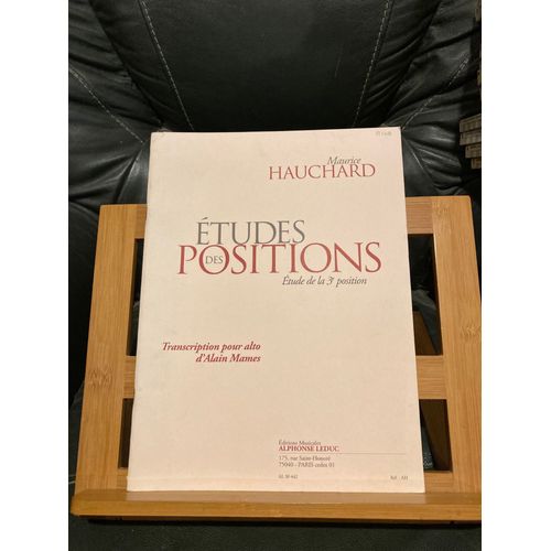Maurice Hauchard Etudes Des Positions 3e Position Partition Alto Mames Ed. Leduc