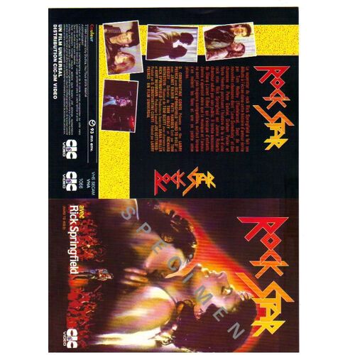 Jaquette Vhs Rock Star Rick Springfield