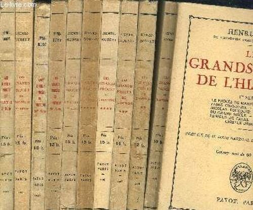 Les Grands Proces De L'histoire - 10 Volumes - 1+2+3+4+5+6+7+8+9+10 Series -Sommaire : Le Procès De Marie Stuart, L4affaire Cinq Mars - Le Procès De N. Foucquet, Un Profiteur Du Grand Siècle ...