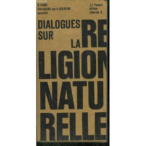 Dialogues Sur La Religion Naturelle - Collection Liberte N°9