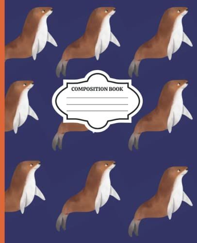 Seals Composition Notebook For Elementary Students: Primary Handwriting And Drawing Story Journal For Boys And Girls