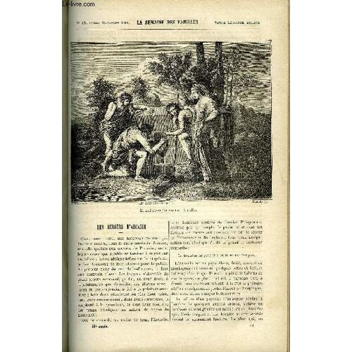 La Semaine Des Familles 22eme Annee N°42 - Les Bergers D'arcadie De Denys, Alberte De Zenaide Fleuriot, Jenny De Leontine Rousseau, La Ferme Du Pouliguen De R. De Nerveux, Bibliographie ...