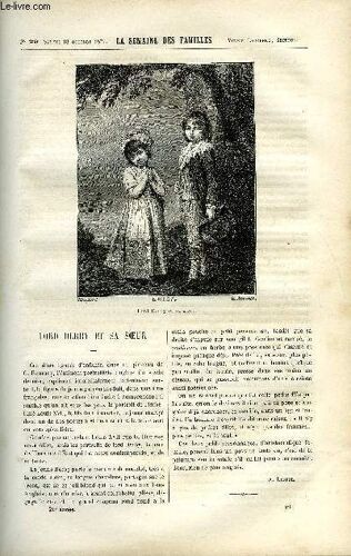 La Semaine Des Familles 21eme Annee N°29 - Lord Derby Et Sa Soeur De A. Lionel, L'heritage De Mme Hervette Ii De Etienne Marcel, La Hollande, Il Y A Deux Cents Ans Vi De Ch. Barthelemy ...