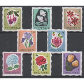 Albanie Timbres Les Fleurs