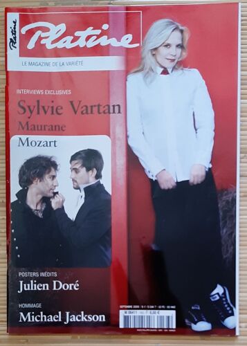 Platine Magazine N°163 Septembre 2009-Sylvie Vartan- ( Maurane- Gilles Vigneault)