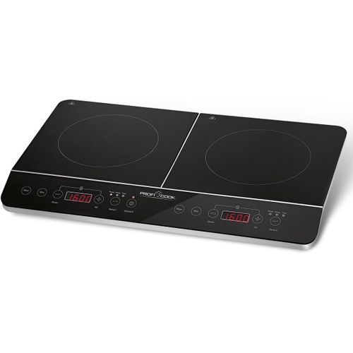 Hamiltion-Proficooktable De Cuisson À Induction Avec Surface En Vitrocéramique | 2 Plaques | Plaque De Cuisson Avec Minuterie 180 Min & 16 Niveaux | Avec Arrêt Automatique | 3500 W | Pc-Dki 1067