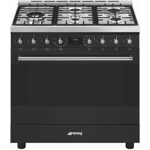 Smeg - Piano de cuisson gaz SMEG C95GMCMB2 - Noir