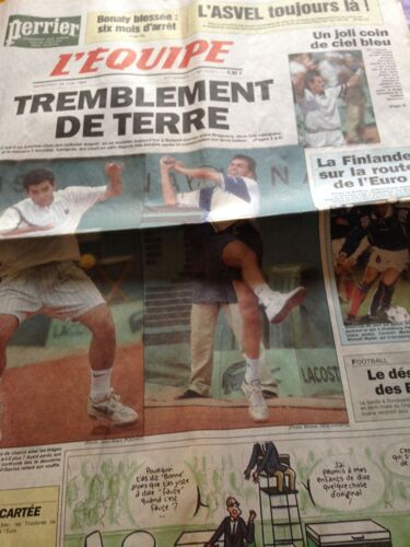 L'equipe N° 15571 Du 29/05/1996 Bruguerra Sampras Tremblement De Terre 