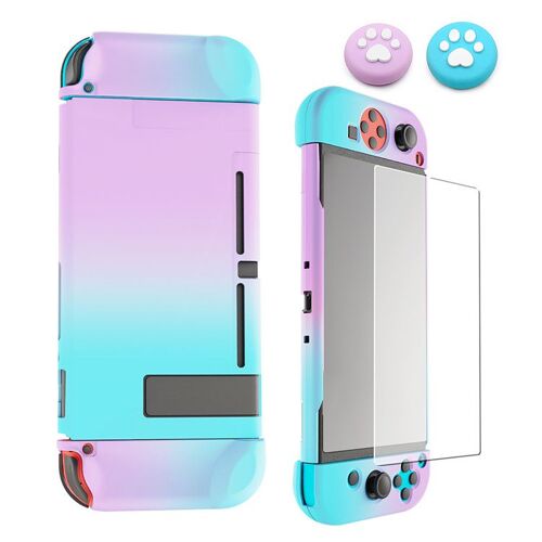 Coque Compatible Avec Nintendo Switch Avec Protection Écran, 3 En 1 Housse Pc Rigide Pour Nintendo Switch, Poignées Couvre Pouce Compatibles Avec Joycons