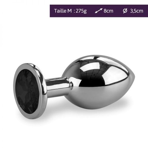 Plug Métal Bijou Anal Rosebud - L - 8 Coloris