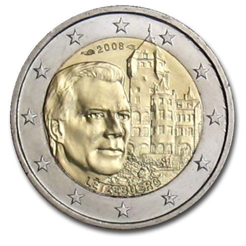 Commemorative 2 Euros Luxembourg Annee 2008 Issue De Rouleau