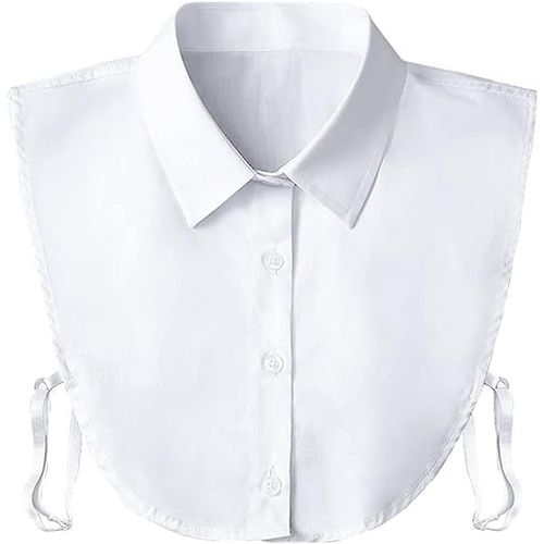 Faux Col, Col Amovible, Chemise, Chemise Mi-Longue, Faux Col, Col Supérieur Blanchi Préféré Des Femmes Et Des Filles - Taille Unique Pour Moins De 145 Kg
