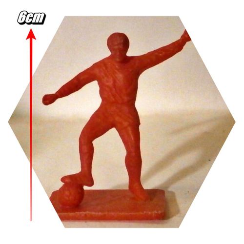 Figurine Football - Footballeur Monochrome Rouge - Années 70
