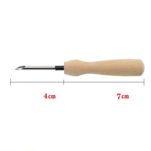 Stylo De Broderie À Tricoter, Poinçon Artisanal, Poignée En Bois, Outil De Bricolage, Accessoires De Couture
