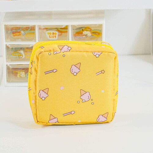 Sac de rangement pour tampons, pochette pour serviettes hygiéniques et cosmétiques, sac de maquillage pour femmes