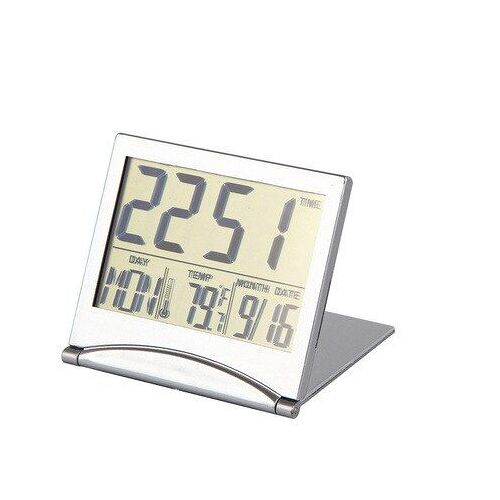 Réveil numérique LCD pliable, Table de bureau, Station météo, température de voyage, Mini horloge électronique