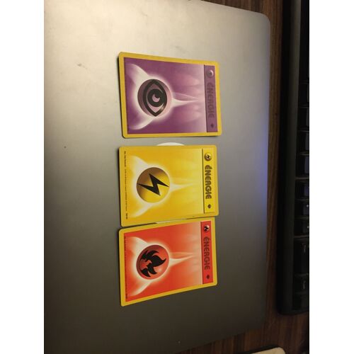 Trois Cartes Énergie Pokémon 1er Édtion De Base