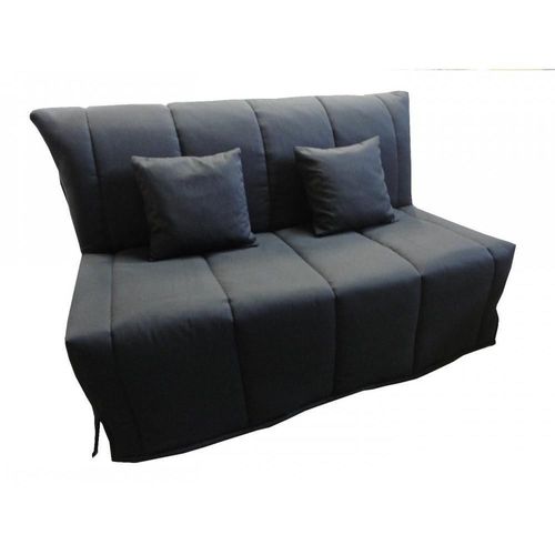 Canapé Bz Convertible Flo Noir 140*200cm Matelas Confort Bultex