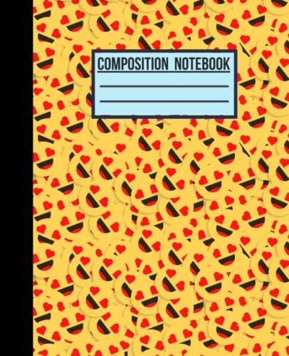 Composition Notebook Wide Ruled: Emoticons Composition Notebook, For Icon Face Lovers, Lined Journal For Kids, Girls, Boys, School, Students, And Teachers, Surprise Gifts Presents