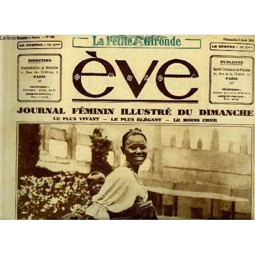 Eve N° 566 - Un Berceau Portatif En Usage Dans L Afrique Occidentale Française, Le Retour De Maryse Bastié, Les Caravanes Du Film Par René Study, Le Pull Over De Madame, Le Pull Over De Monsieur(...)