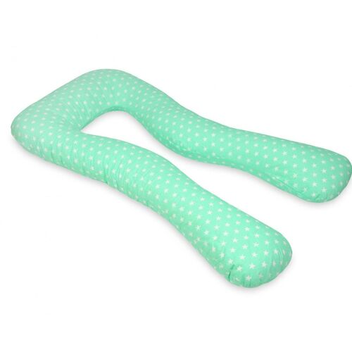 Coussin Usages Multiples Etoiles Blanches Sur Fond Bleu Menthe